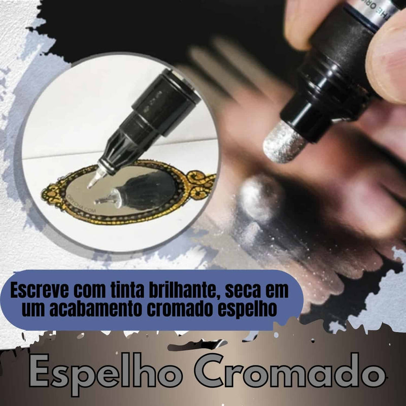 Caneta cromada multiuso Chrome Paint™