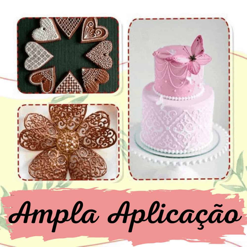 Stencil para bolo Cake Decoration Stencil™ (10 Peças)