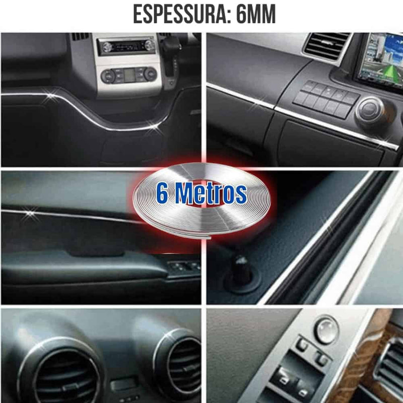 Tira cromada para carros CromaCar®️