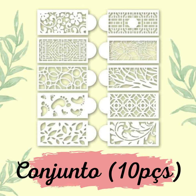 Stencil para bolo Cake Decoration Stencil™ (10 Peças)