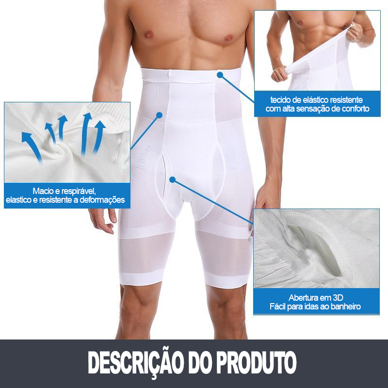 SHAPEWEAR - bermuda modeladora para homens com abertura