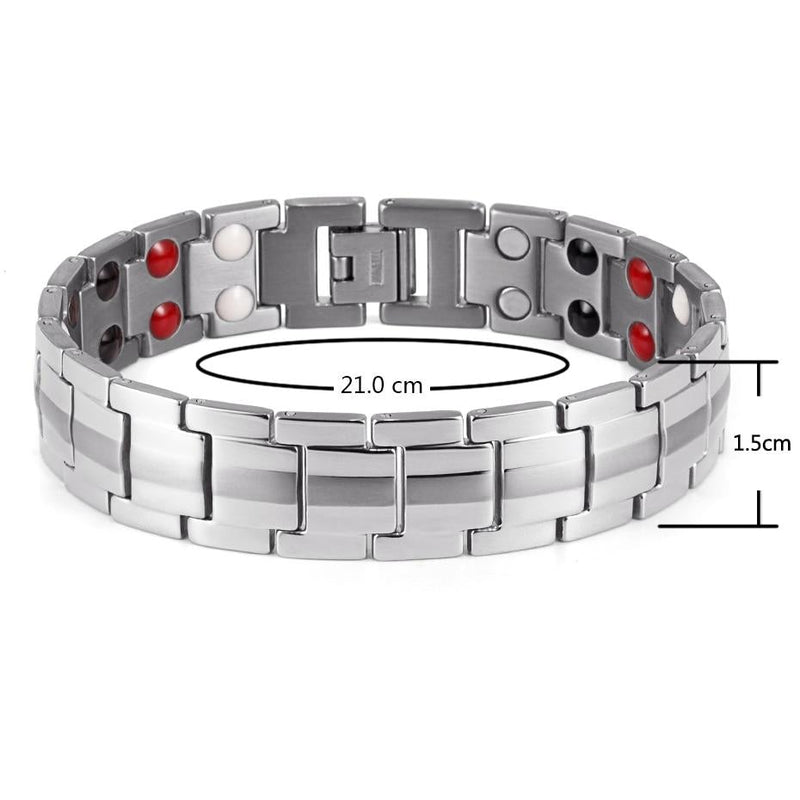 Elegance Magnetic - Pulseira / Bracelete Magnético feita em aço titânio